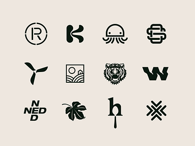 Logos + Marks brand identity branding brandmark logo monogram symbol visual identity