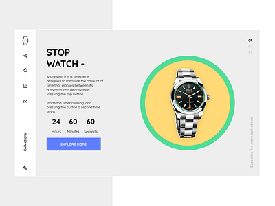 Stop watch web app 3d animation app branding graphic design logo motion graphics typography ui ux vector