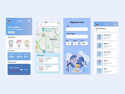 Ui Vaccine app animation ui