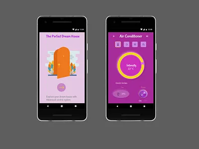 Smart house for Pixel 2XL app pxel 2xl mobile app design pixel pixel2xl smaer house app smart house ui ui ux app