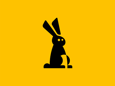 Geometric Rabbit Logo animal branding bunny design flat geometric identity illustration kids logo mark mascot minimalist modern negative space premium rabbit simple symbol vector