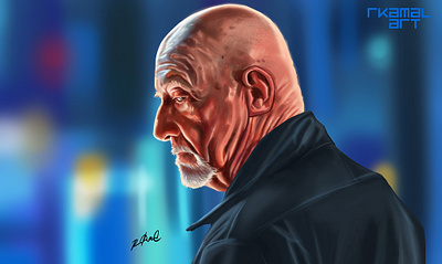 Breaking Bad - Mike bb breakingbad characterart digitalart digitalpainting fanart illustration painting portraitpainting rkamalart