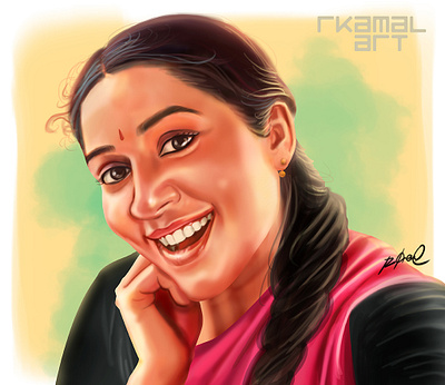 Portrait Study artwork digitalart digitalpainting illustration painting portraiture rkamalart southindian women