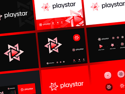 Playstar Logo Design Branding app logo brand brand identity branding design film logo icon logo logo concept logo design logo designer logo mark logos modern logo play play button logo play logo star star logo video production