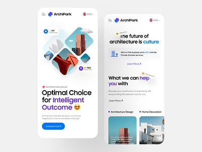 ArchiPark Web - Mobile Responsive 3d app architech clean clean ui design dribbble best shot homepage l interaction invite landing page minimal mobile website mockup product design responsive design trending ui ux web design