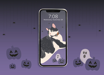 My Spooky Kitty branding design graphic design illustration typography ui vector