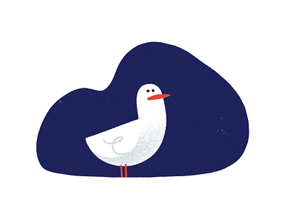 Seagull animation character character animation design illustration minimal motion design seagull wave waving