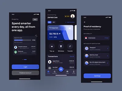 Finpay - Finance App UI Kit android bank branding design ewallet finance financial fintech ios mobile mobile design money transaction ui ui8 uidesign uikit ux uxdesign wallet