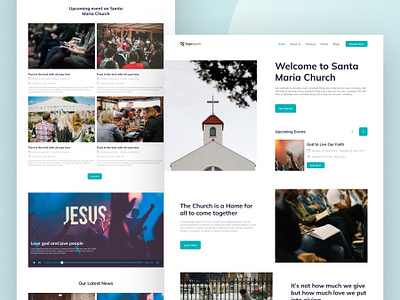 Church Website catholic christianity church community homepage landing landing page religion religious ui design uiux web design website