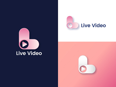 Live video Logo brand identity branding corporate identity design gradient graphic design icon icon design illustration l icon l logo letter logo logo vector video icon video logo