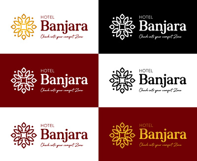 Banjara Hotel Logo banjara flower logo hotel hotel logo indian hotel logo logo motel restaurant restaurant logo vibe