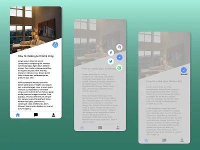 Social share button | Daily UI 010 app dailyui design explore ui
