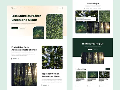 Environmental Save The Earth Website activist donation ecology enviroment homepage landing landing page ngo organisation ui design uiux web design website