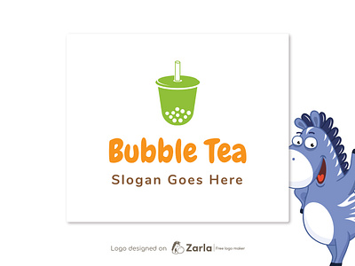Bubble Tea Logo boba tea bubble tea cold drinks logo pearl milk tea tapioca tea