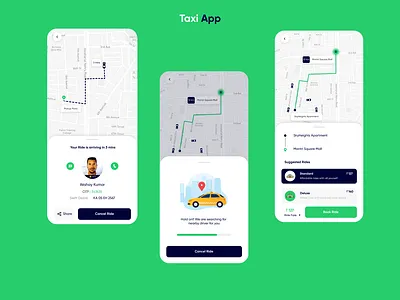 Taxi Booking App app app design cab design mobile app taxi taxi booking app ui design ui ux uiux user interface