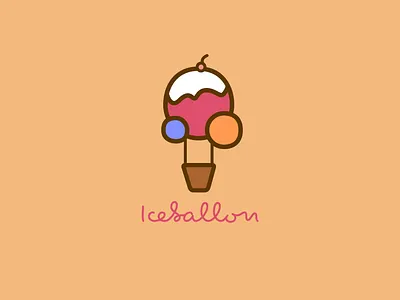 Iceballon branding design digital icecream logo logo branding package package design product product branding vector