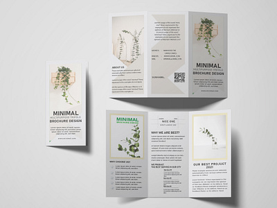 Minimal Trifold Brochure Design 3d animation app bannar branding design flyer graphic design icon illustration logo motion graphics typography ui ux vector
