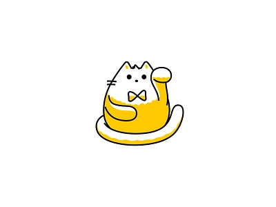 Fat cat animals asian bowtie branding cartoon cat character design dribbble economy finance illustration japan lucky mascot money pets wealth whiskers