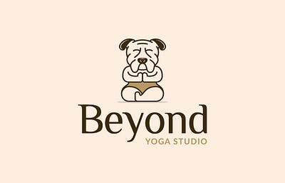 Beyond Yoga Studio Logo Design app branding character custom logo designer logo dog graphic design health illustration logo logo modern need logo pet simple vector wellness yoga