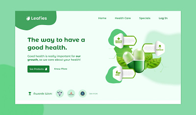 Health and Nature Ui Ux app branding design figma illustration ui ux