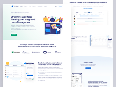 Workbud - SaaS HR management landing page👷🏽‍♂️ conception design hr management payroll saas ui ux worker