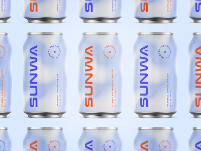 Sunwa Water - Packaging brand identity branding can drink logo typography water