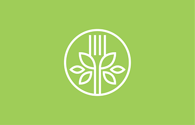 NATURE FOODIES LOGO DESIGN app art branding custom logo design food fork icon illustration illustrator leaf line logo logo designer modern nature simple ui ux vector