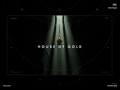 Obscurities 3d 3danimation animation architecture artwork black blender brutalism c4d gold hero minimal minimalistic motion design portfolio render storytelling ui ux website