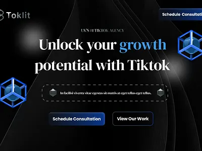 A UK Tiktok focussed agency || 🕸️ figma hero landing pages tiktok