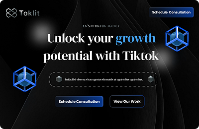 A UK Tiktok focussed agency || 🕸️ figma hero landing pages tiktok