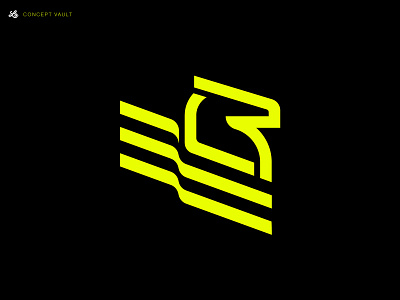 Merrimack Tires (Concept Vault) black bold brand brand identity horse identity line lines logo logo design logodesign mark pegasas race tire tires wings yellow