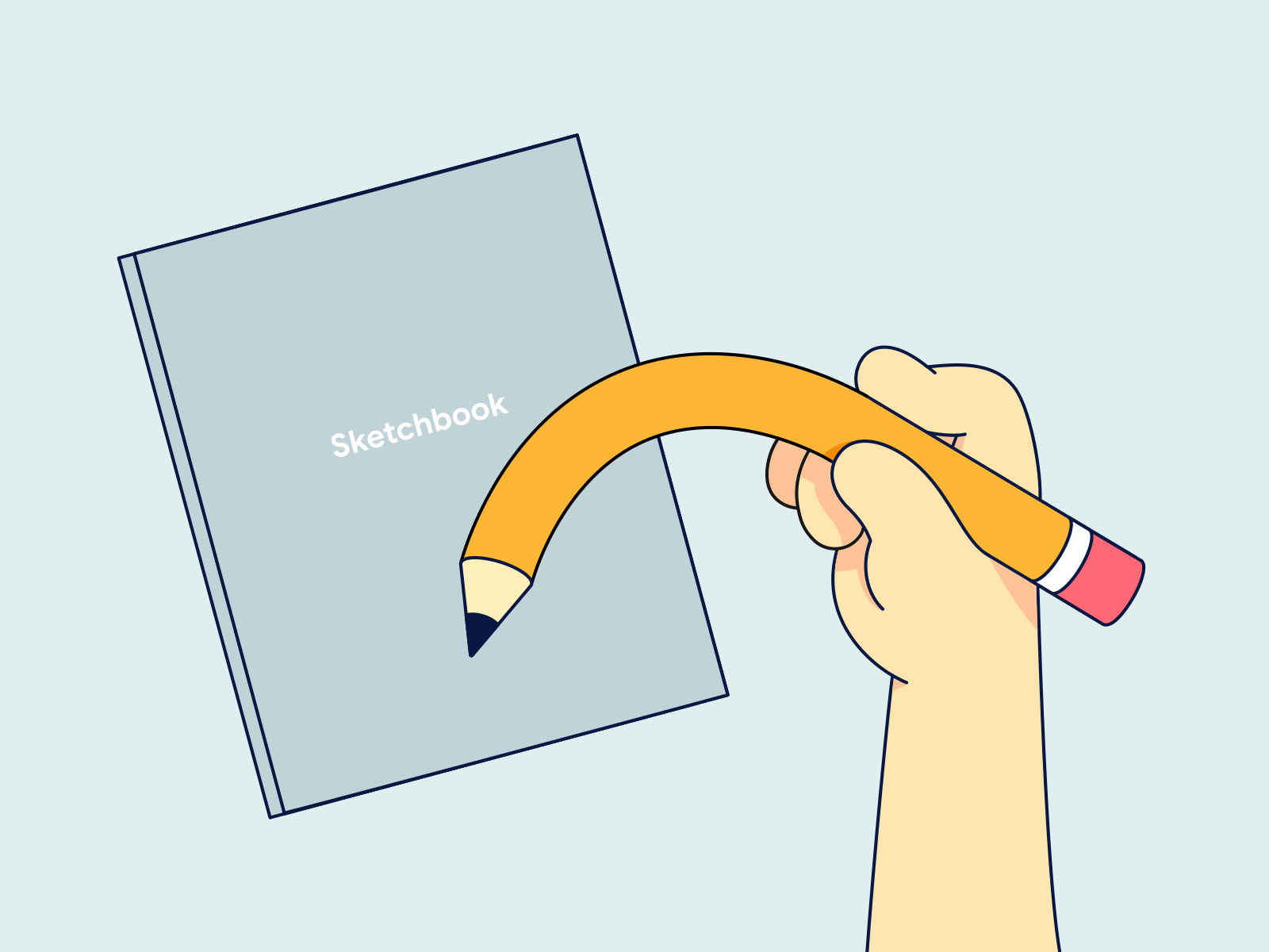 ✏️ Power 2d 2danimation after effects animated gif animation cartoon digitalart gif hand illustration loop motion graphics pencil sketchbook