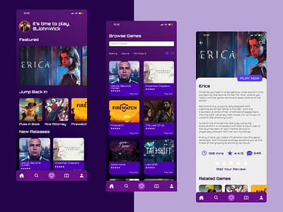 Mobile App, BrainStation | Home & Browse Pages design figma illustration logo ui ux vector