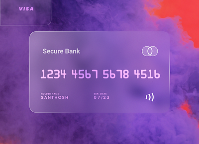 Glassmorphism - Card design graphic design ui