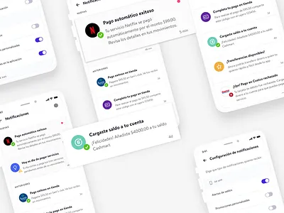 Notification center for mobile app app component library design design system figma graphic design interaction design interface mobile notifications product design prototyping ui ux visual design