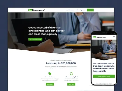 GasFinancing Homepage clean design financing gas hero homepage landing landing page mobile modern responsive site ui ui design ux web web design website