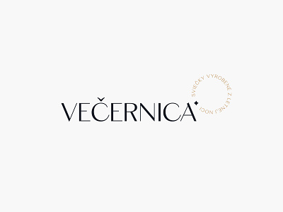 Logotype Večernica branding candle graphic design logo logotype typography