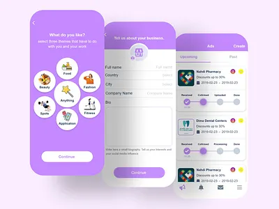Influencer app animation app appdesign appdevelopment appuiux branding design graphic design illustration interaction design logo motion graphics ui uiux ux vector