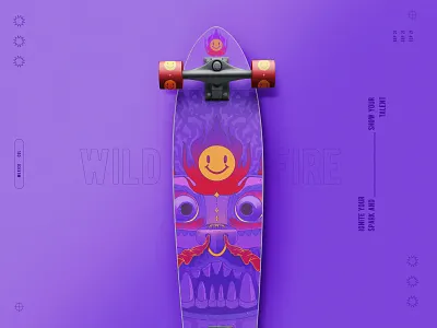 The beast. Skate version. art bear beast fire graphic design illustration inspiration longboard road skate skateboard smile tiger wheels wild