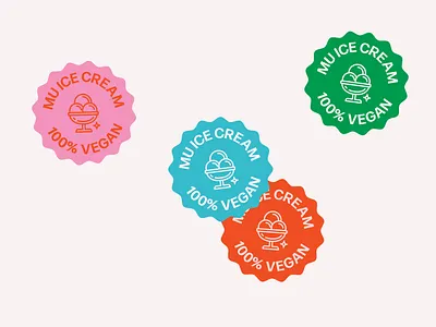 Mu! Stickers brand design branding bright design colorful graphic design flat graphic design ice cream brand illustration logo minimal packaging sticker design stickers ui ux vector