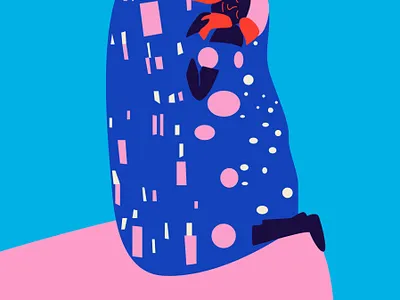 The Kiss art illustration vector