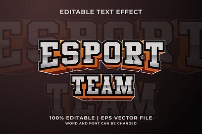 Esport team logo text effect banner basketball design esport football graphic design headline illustration logo poster soccer team text effect title tournament typography vector