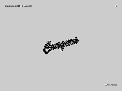 Logofolio Vol. Logo 15 art baseball branding clean cool cougars creative cursive design illustration letters logo logotype mlb modern simple team typography vector vector art