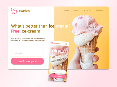 Landing Page desktop landing landingpage mobile ui ux