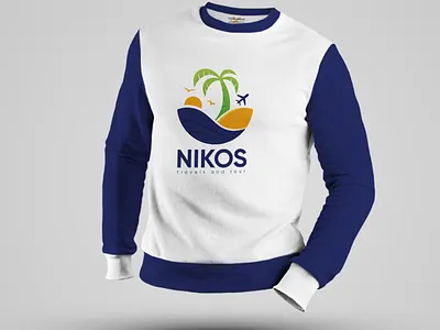 Nikos Blue Shirt Design branding color graphic design minimal tshirt