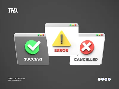 3d illustration of browser notification 3d 3d art 3d icon 3d illustration 3d modeling 3d render blender design illustration ui design ui designer ux ux design web web design web development website design