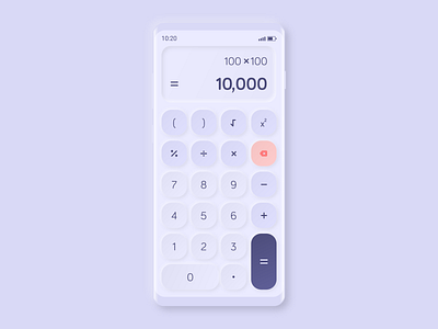 Neomorphism - Neomorphic Calculator UI Deisgn app calculator design modern design modern ui neomorphic neomorphic ui neomorphism tool ui user interface ux