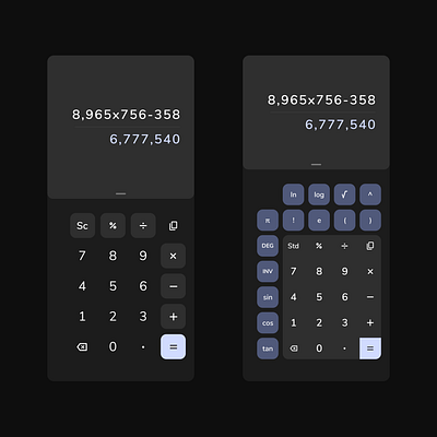 Simple Calculator App for Android appdesign calculator dailyui design ui