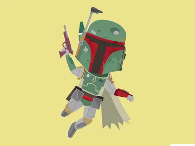 Boba character design disney illustration jerrod maruyama star wars vector