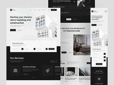 Architect Services - Landing Page Design architect landing page architect services design landing page landing page ui ui design uxdesign web design webflow website